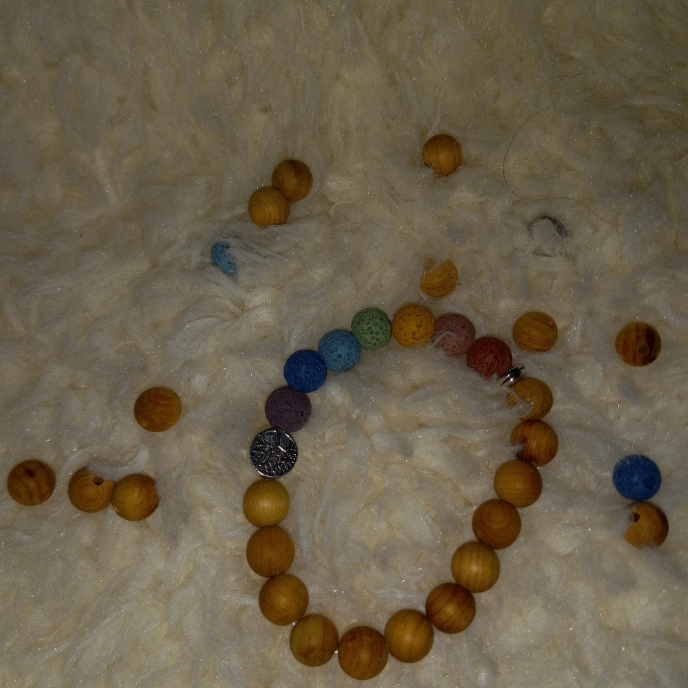 Aroma Therapy Tree Of Life 7 Chakra Bracelet